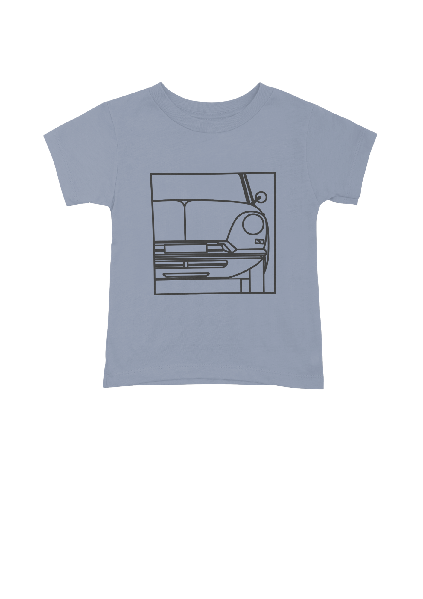 Children's Light Blue Cotton T-Shirt with  DS Series 1 Line Drawing