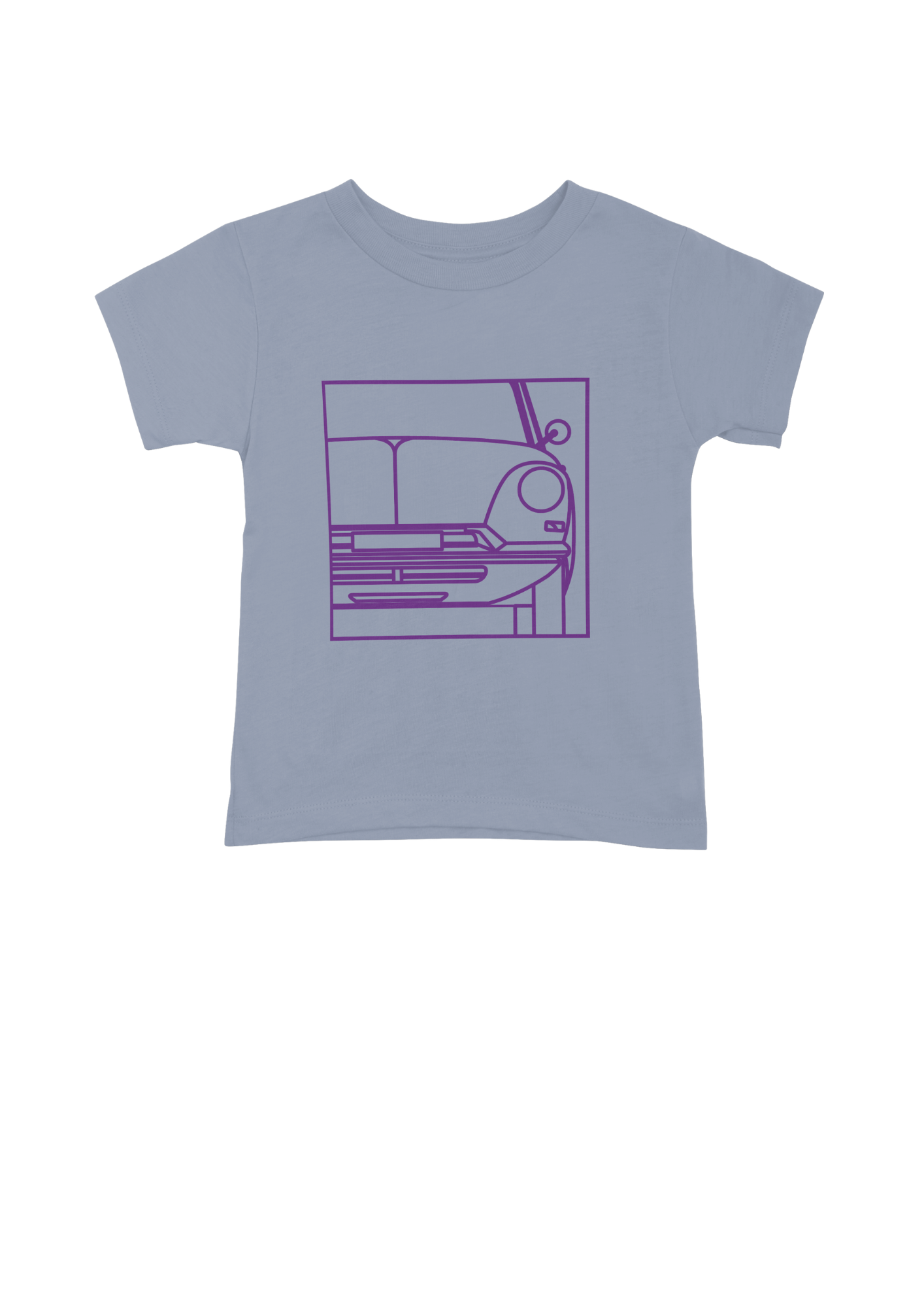 Children's Light Blue Cotton T-Shirt with  DS Series 1 Line Drawing