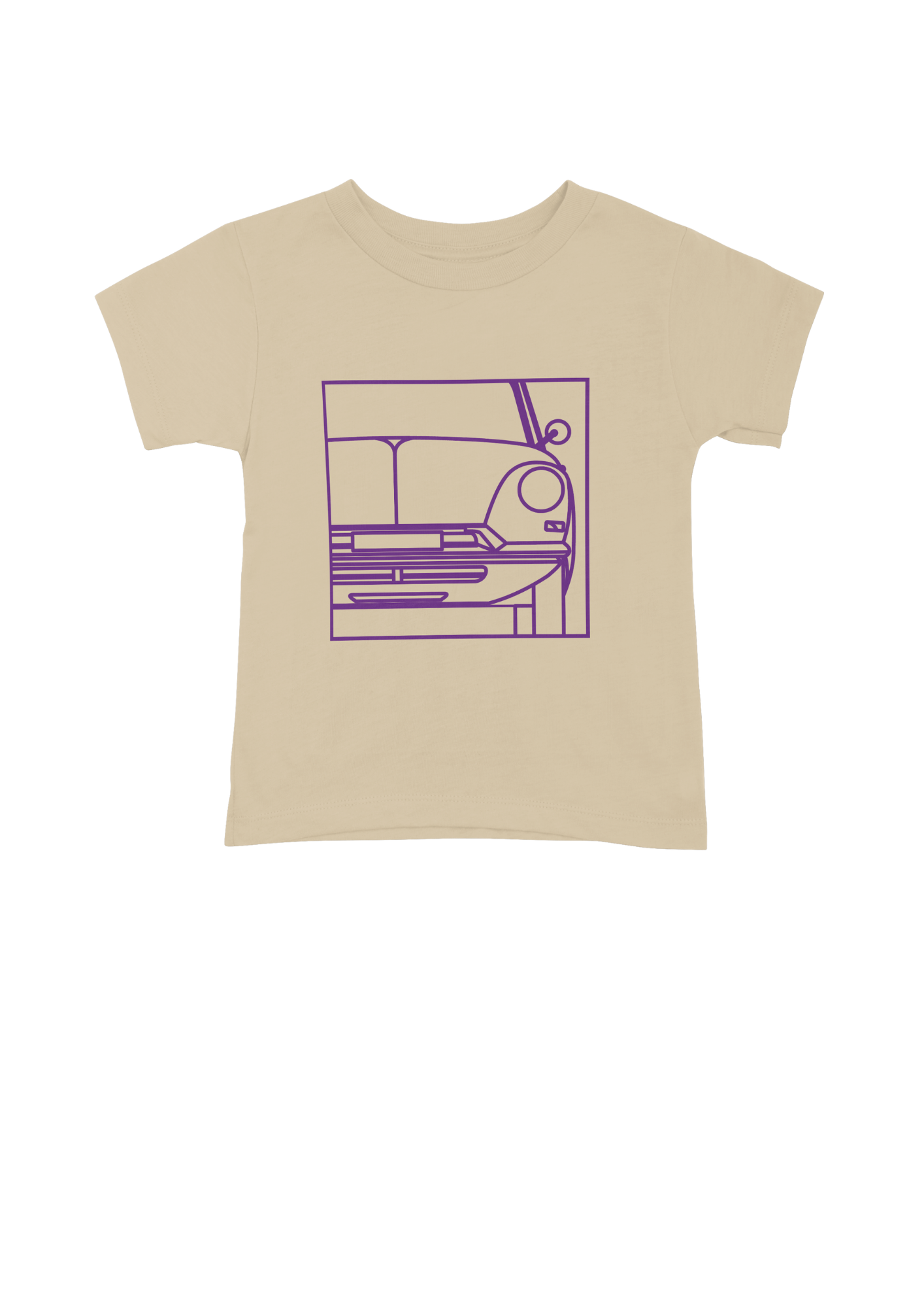 Children's Natural Colour Cotton T-Shirt with  DS Series 1 Line Drawing