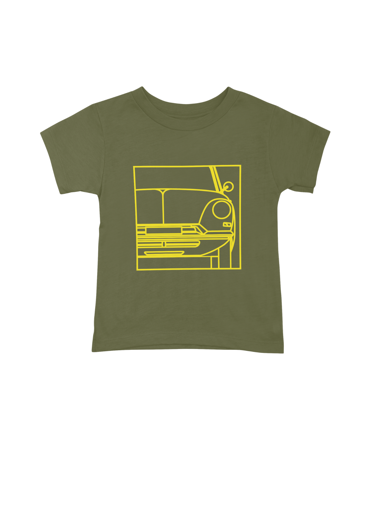 Children's Green Cotton T-Shirt with  DS Series 1 Line Drawing