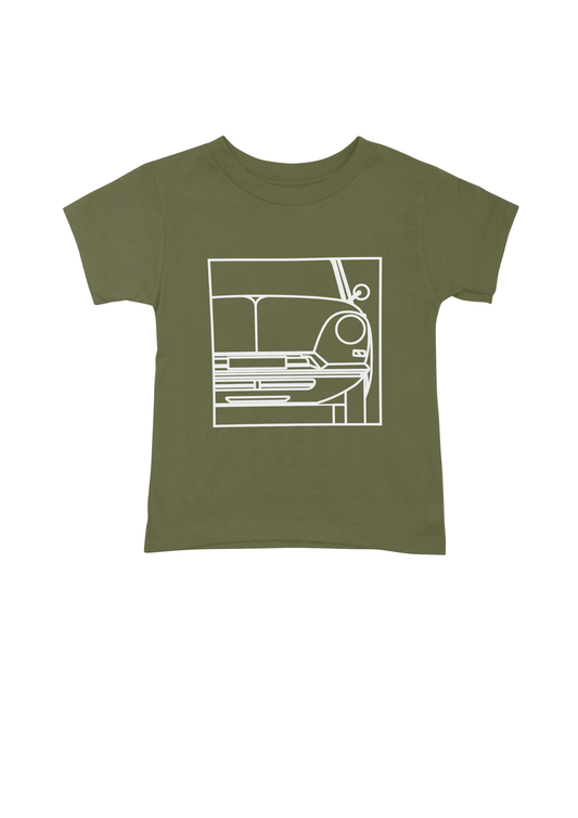Children's Green Cotton T-Shirt with  DS Series 1 Line Drawing