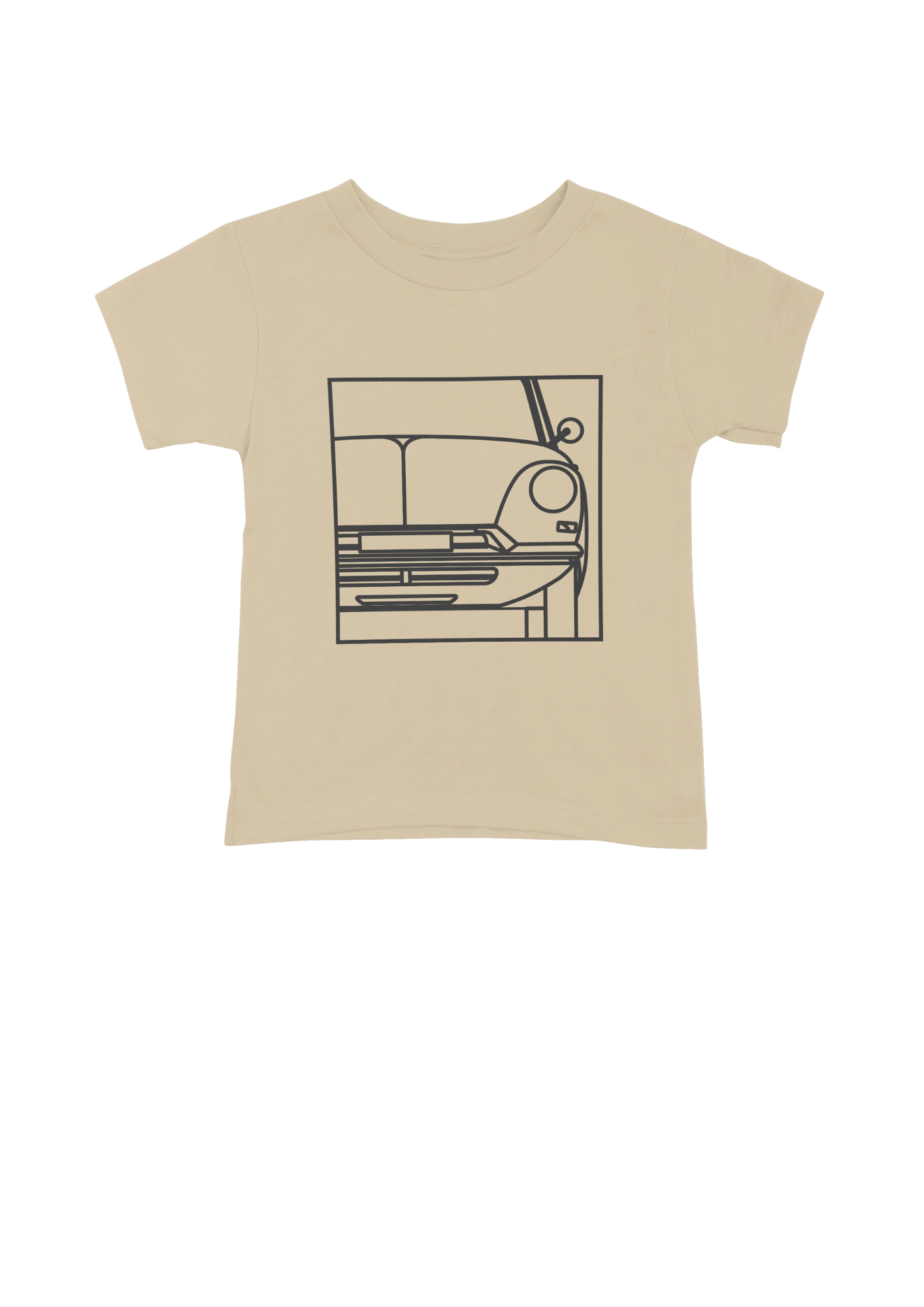 Children's Natural Colour Cotton T-Shirt with  DS Series 1 Line Drawing