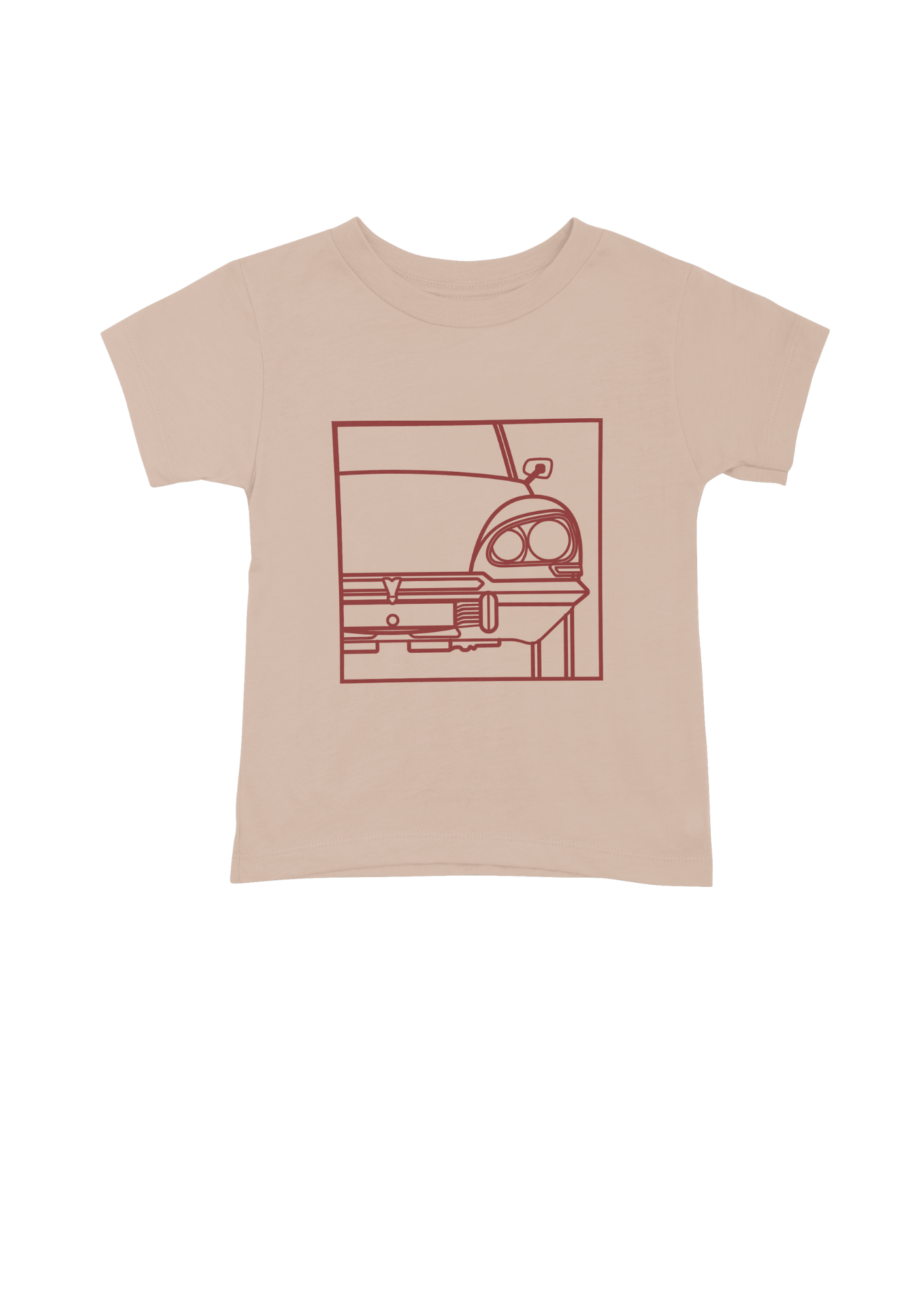 Children's Pink Cotton T-Shirt with  DS Series 3 Line Drawing