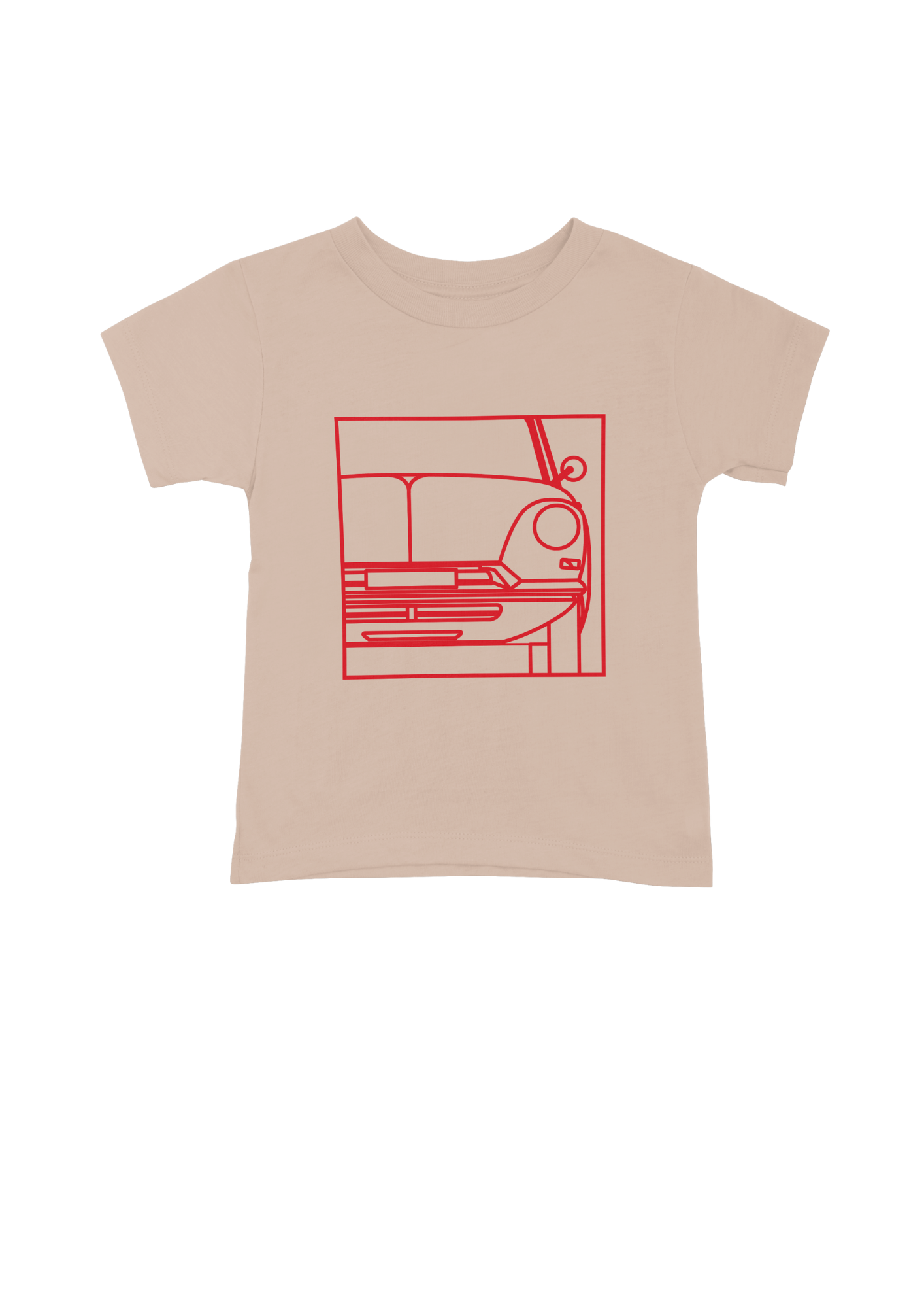 Children's Pink Cotton T-Shirt with  DS Series 1 Line Drawing