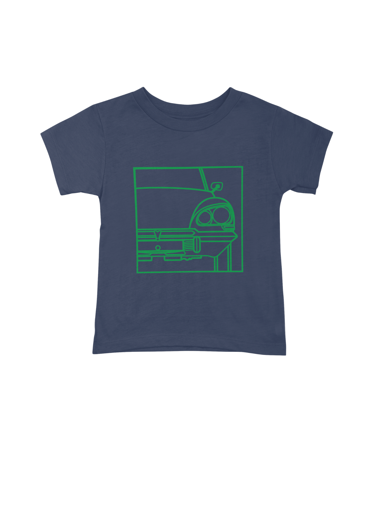 Children's Navy Blue Cotton T-Shirt with  DS Series 3 Line Drawing