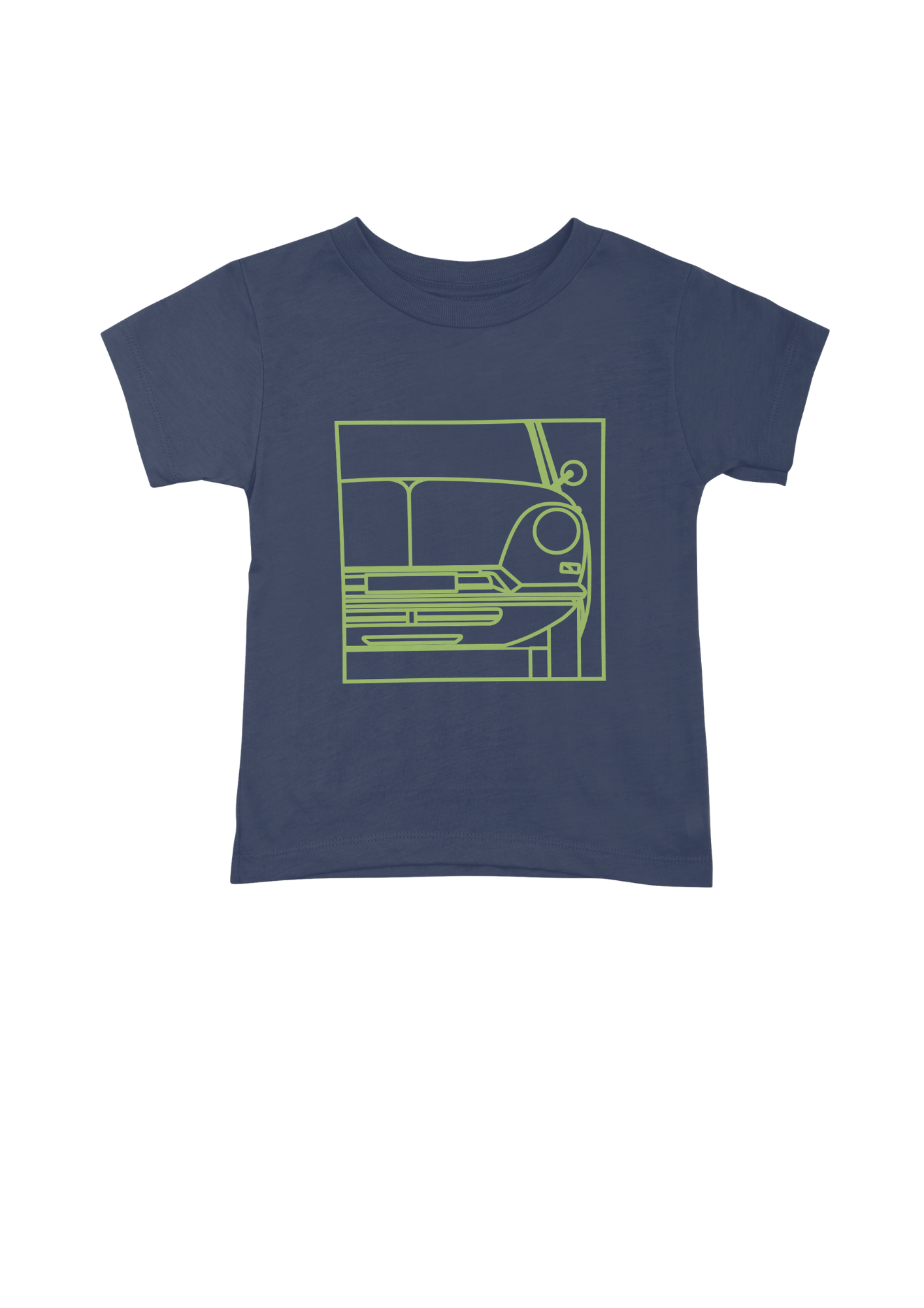 Children's Navy Blue Cotton T-Shirt with  DS Series 1 Line Drawing