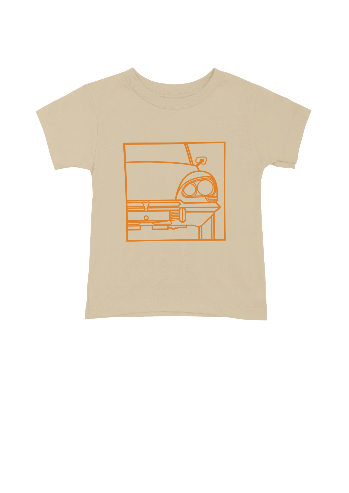 Children's Natural Colour Cotton T-Shirt with  DS Series 3 Line Drawing