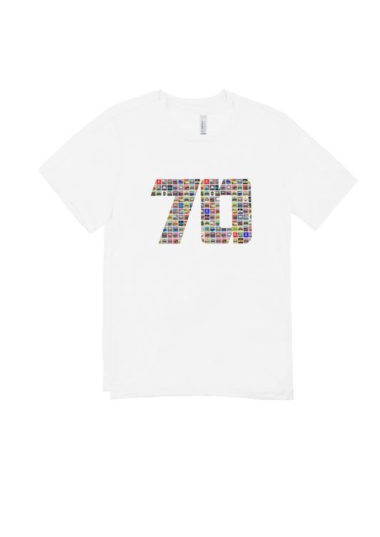 White Cotton T-Shirt 'Numbers'